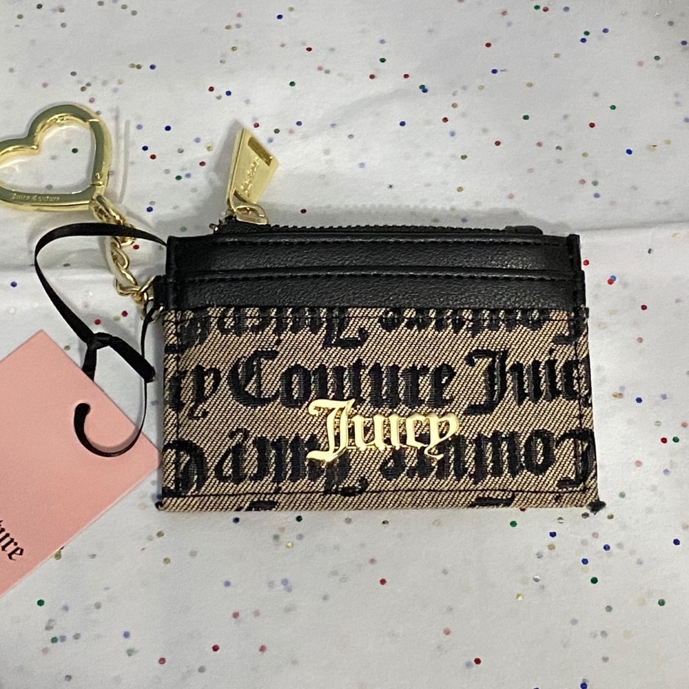 NWT•Juicy Couture Gothic Print “Eloise” card case